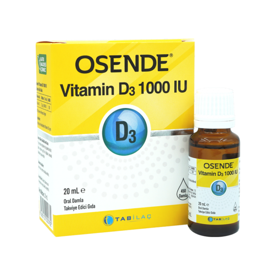 Osende D3 1000 IU Damla Vitamin D3 - Gıda Takviyeleri Vitaminler