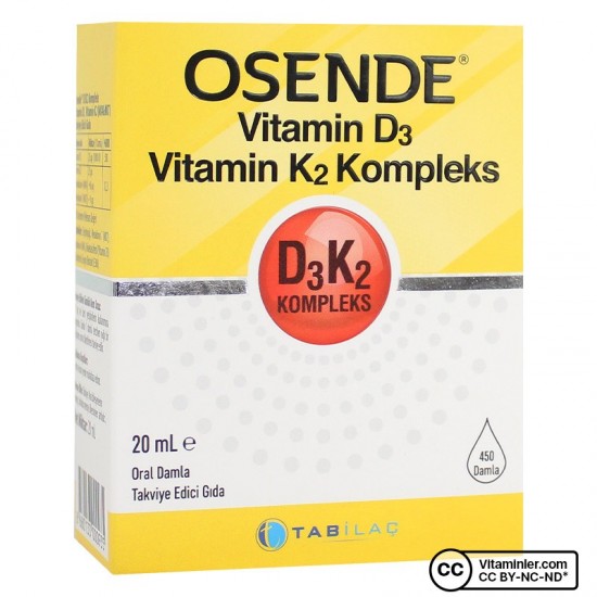Osende D3 + K2 Kompleks 20 mL - Gıda Takviyeleri Vitaminler